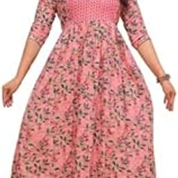 Women's Maternity Kurti for Feeding Zippers | Pure Cotton All Over Printed Maternity Feeding Kurti | All Over Print Maternity Gown-picture-38
