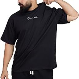 Oversized Solid Round Neck Tshirts for Men-image-71