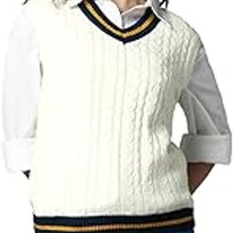 Women's Acrylic Classic V-Neck Sweater-image-55