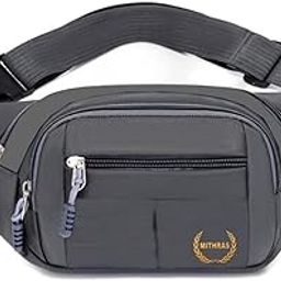 Polyester Waist Bag for Men,Women/Fanny Pack for Hiking Travel Camping Running Sports Outdoors/Money Belt with Adjustable Strap (Grey)-11