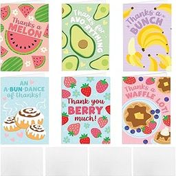 OFIFO® Colorful Thank You Cards (with Envelopes), 12 Unique Designs, Blank Small Cards, Suitable for Teachers, Employees, Graduation, Farewell and Other Festive Occasions, 12.7cmx17.8cm-image-8