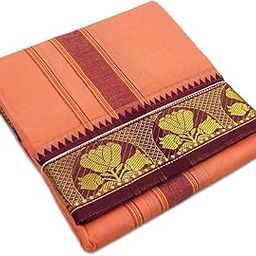 South Indian Pooja Dhoti Towel set | 4 Meter Dhoti + 2.25 Towel-image-87