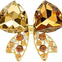 Brooch FULLTIE Pin Fashion Crystal Rhinestone Jewellery Pin Vintage Accessories Decoration Clothing Bouquet Brooches for Bridal Women Girl (GOLDEN)-38