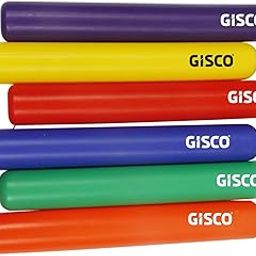 GISCO Track & Field Plastic Relay Batons for Athletics, Race Equipments for Running Race Team | Set of 6 | Multicolour (Senior - Set of 6)-17