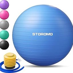 STOROMO Exercise Ball,Yoga Ball(with Exercise Tutorial)，Extra Thick Non-Slip,Holds 2500 lbs, Workout Ball for Pregnancy Birthing and Balance Stability-27