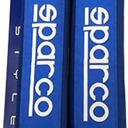 aakichi 2Pcs Blue Sparco Seat Belt Shoulder Pads for Comfort, Embroided Logo Leather Car Seat Belt Pads Safety Belt Cover Universal for All Car-22