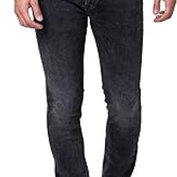 Black Low Rise Slim Fit Jeans for Men-image-48