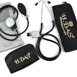 Dishan H.das Blood Pressure Monitor With H.das Double Stethoscope Dial Apparatus Aneroid Bp Monitor (Black)-image-65