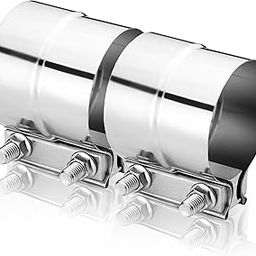 WIVIE 3.0 inch Lap Joint Exhaust Clamp 304 Stainless Steel Material For Exhaust Pipes, Muffler Ends and Exhaust System Connection 2PCS-image-48