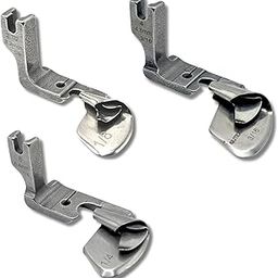 ZENITH Rolled Hemming Folder Presser Foot, Multi-Function Curved Pull Tube for Silk Chiffon, High Shank Compatible with Jack f4, Juki, Brother (1/4 (6.4MM) + 1/8 (3.2MM) + 3/16 (4.8MM))-13