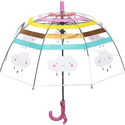 ™ Rainbow Transparent Umbrellas for Children | Magic Cloud Clear Umbrella for Kids | Dome shape Umbrella for Toddler Girls and Boys Women | Transparent Umbrella for Rain-picture-53