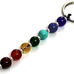 Natural Chakra Beaded Crystals Key Chain Key Ring For Chakra And Reiki Healing-image-74