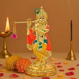 House Of Wemy Lord Krishna Idol for Home Temple & Decor – Divine Murti for Janmashtami, Pooja Room, Office – Spiritual Showpiece for Peace & Positivity-image-95