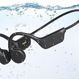 Miulloeib Swimming Headphones, IPX8 Waterproof Bone Conduction Headphones, 32G Memory Sports Headphone, Open Ear Bluetooth 5.4 Underwater Headphone for Running, Cycling-image-68
