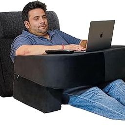 The White Willow Wedge Pillow & Lapdesk Combo for Laptops, Study and Reading-Adjustable Wedge with Headrest for Back Support & Lap Desk Pillow-Gaming Pillow, Arm Rest & Reading Pillow-picture-3
