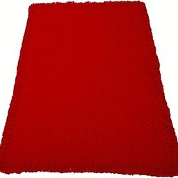 Jaipur Woollen Handicraft Handmade Woollen Pooja Aasan, Trendy, Soft, Comfortable, Prayer Mat Meditation Rug Red (54 x 32 Inch)-image-37