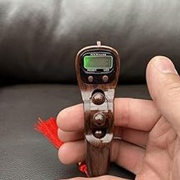 Face Me Hand Tally Counter Finger Ring Counter Tasbeeh & Jaap mala for Counting Purpose with LED (Brown)-image-5
