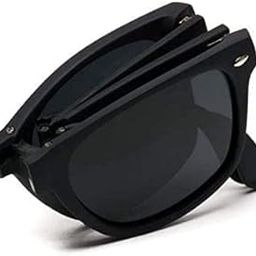 Unisex Square UV400 Protection UV Protected Folding Black Sunglasses For Men Women,Medium-picture-0