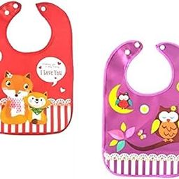 BabyGo Waterproof Baby Starter Bib for Babies 3-12 Months for Feeding, Teething and Drooling Multicolor-4