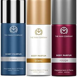 The Man Company Trio Body Perfume for Men | Blanc, Bleu, Rouge Deodorant Set | Premium Long Lasting Fragrance | Gift Set for Husband, Boyfriend - (120ml*3)-43