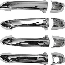 Automobile Villa Car Handle Latch Cover Scratch Guard Chrome Finish Compatible with Mahindra Scorpio N-(2022-Present).-image-24