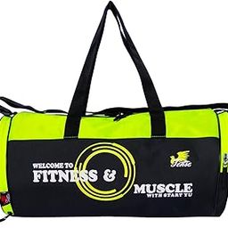 Polyester Cross Training 26L Medium Water Resistant Travel Duffle Bag/Gym Bag for Men's/Women's (Parrot, Black)-image-88