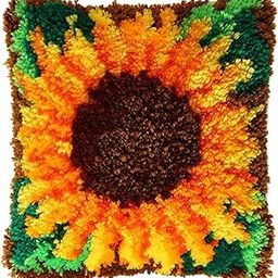 LICHTS® Latch Hook Kits DIY Cats Sunflower Crocheting Rug Carpet Making Sunflowers|Crafts | Needlecrafts & Yarn | Rug Making | Latch Hooking-image-24