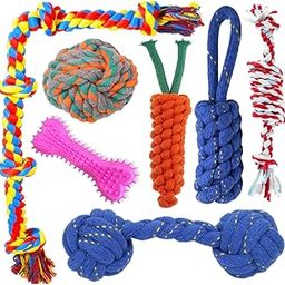 Tail Dog Toys + Dog Chew Toys + Puppy Teething Toys + Rope Dog Toy + Dog Toys for Small to Medium Dog Toys + Dog Toy Pack + Tug Toy + Dog Toy Set + Washable Cotton Rope for Dogs(Pack of 7)-13