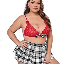 Women Skirt Top Bikini Plus Size Babydoll Nightwear Lingerie Swimming Party Swimwear Beachwear Sheer Honeymoon Valentine Special Night Wedding Lingerie Babydoll for Women Lace-image-74