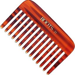 Roots - Classic Brown Wide Teeth Shampoo & Pocket Comb - Hair Comb For Men and Women - Style your Hair Hassle-Free - Light Weight For Healthy & Stylish Hair - Pack of 1 - Model no. 31-43