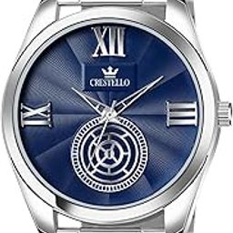 Stainless Steel Chain Analog Wrist Watch for Men (Black/Blue/Brown/Green/White Dial) | CR-GR248-CH-image-84