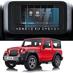 LF Hydrophobic Mahindra Thar Accessories Navigation Or Music System 7Inch (Stereo) Touch Screen Guard (Company Fitted) - Clear-26