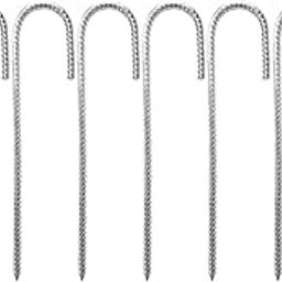 CALANDIS™ 8Pcs Steel Stakes Tent Stakes Tent Nails Pegs Portable Garden Ground Anchors Argent | Tent & Canopy Accessories | Tents & Canopies | & Hiking | Outdoor Sports-image-22