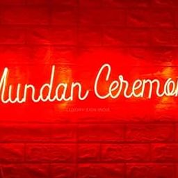 SG PRINT Mundan Ceremony Neon Sign for Mundan Party Decorations, LED Neon Light Sign for Home, Room, Wall Decor Orange (12x36)-image-77