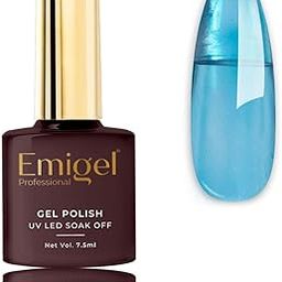 Emigel Professional UV Jelly Glass Gel Polish - 011 - PICTON BLUE | Cured With UV LED Lamp | Super Glossy Finish | Quick Drying Nail Polish (7.5ml)-image-85