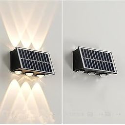 AHUJA INTERNATIONAL 6 Way Solar Up Down LED Wall Lights Solar Powered, Porch Light, Outdoor Light (Pack of 1)-image-94