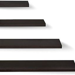 OGESTA Wooden Simple Floating Wood Wall Shelf Set of 4 Natural Teak Finish-image-41