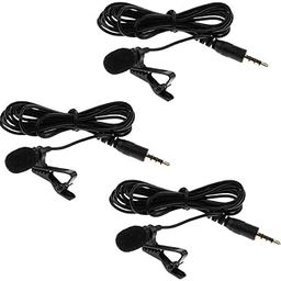 3 Pieces 3.5mm Clip on Mini Lapel Lavalier Microphone for Computer-13