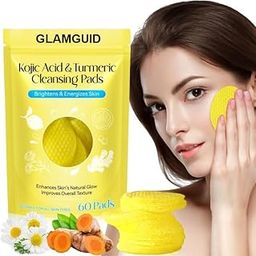 Kogic Acid and Turmeric Cleansing Peds, Turmeric Kojic Aeid Lemon Chamomile Peds, Kojic Acid Turmeric Cleansing Pads for Face -60PCS (k3, k1)-image-6