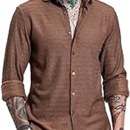 Men Casual Shirt | Slim Fit Long Sleeve Classic Collar Textured Design | Premium Polyester Blend & Comfortable Fabric Semi-Formal Occasions-image-92