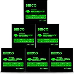 Beco Bamboo Super Soft & Absorbent Serving Tissue Napkins 600 sheets 300 Pulls 2 ply- 100% Natural and Ecofriendly (Pack of 6)-6