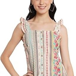 Women's Cotton Sleeveless Off-White Color Short Crop Top-image-38