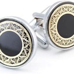 The Paint Stroke Black Cufflinks For Men-31