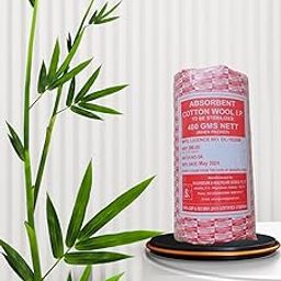 Absorbent Cotton Roll-400 GMS NETT (Ideal for Makeup Removal,Medical Use - WHO-GMP & ISO Certified)-picture-11