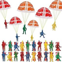 MINNA BAZZAR Parachute Toy for Kids Action Figures Hand Throwing Kids Outdoor Mini Paratrooper Toys for Kids Boys and Girls Parachute Flying Hand Launcher Pack of 20 Pcs|Multicolor-image-86