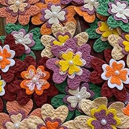 SURPRISE SOMEONE Paper Flower for Embellishments | Gift Hampers | Decoration | Wedding Hamper Decor | Eco Friendly Paper Flower for Birthday | Christmas | New Year Decorations -Pack of 10-image-68