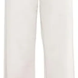 hunnit High Waist Korean Straight Pants for Women with Pockets | Double Waistband Trousers | Wide Leg Cotton Straight Pants | Drawstring Waist | Flared Trousers for Travel & Casual-picture-7