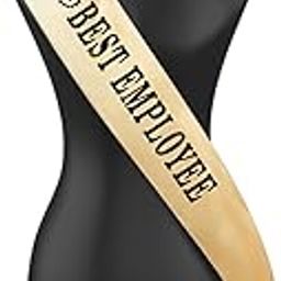 Hubops Best employee sash gold for Employee recognition/award/Employee of the month/Employee achievement/Outstanding employee/Employee appreciation gift/Office Party & Corporate Events (gold)-image-99