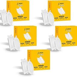 Jaquar Strella Slim 12W Round Recess Down Light - Cool White, Energy Efficient LED Ceiling Light for Home and Office (Pack of 5)-picture-28