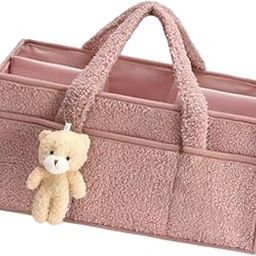 The Style Sutra Plush Baby Diaper Bag Stylish Nursery Storage Bag Gift Organizer Pink|Baby | Diaper Bags|1 Baby Diaper Tote-13